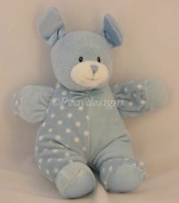 Gund DOTTIE DOTS Blue Teddy Bear Plush Baby Lovey Doll #58240